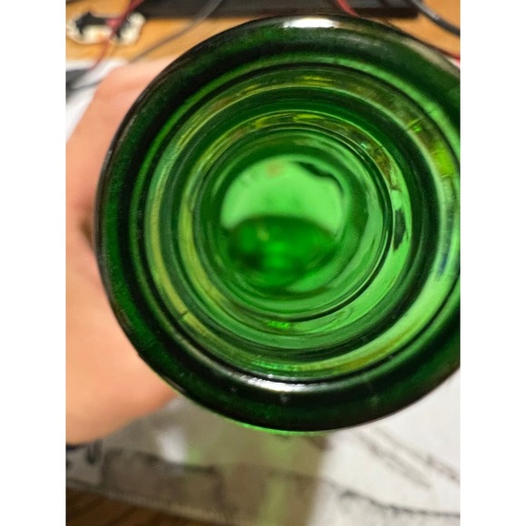 Lucky‎ Buddha Beer Green Glass Embossed Enlightened Shaped Empty Bottle Imported - Picture 6 of 8